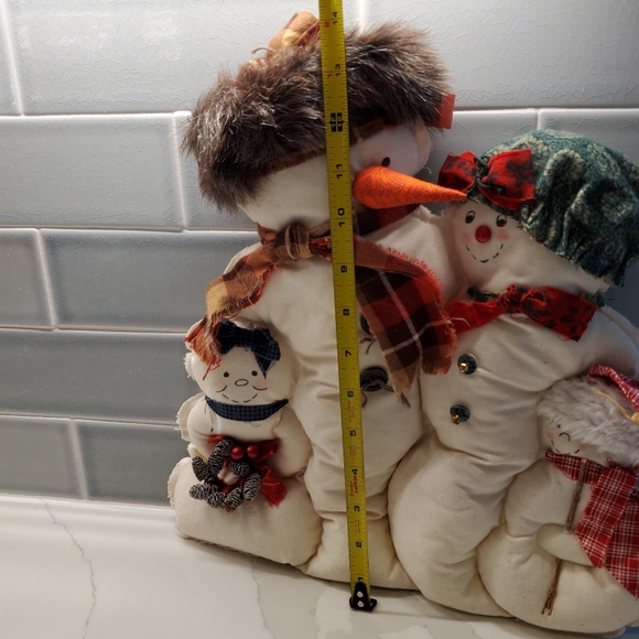 Snowman Christmas Decoration, handmade, signed on back, 1999 - Picture 9 of 9